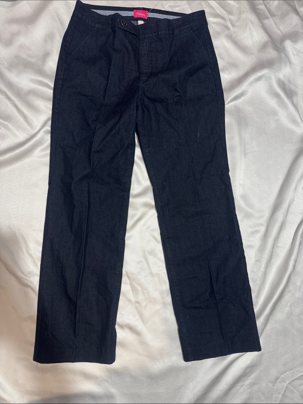 Pappagallo Dark Navy Straight-Leg Women's Pants